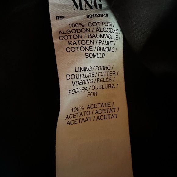 Mango Womens Size Small Double Breasted Military Jacket Blazer Black - Picture 6 of 6